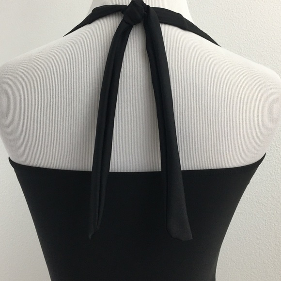 Black Ruched One Piece Swimsuit - Picture 7 of 12